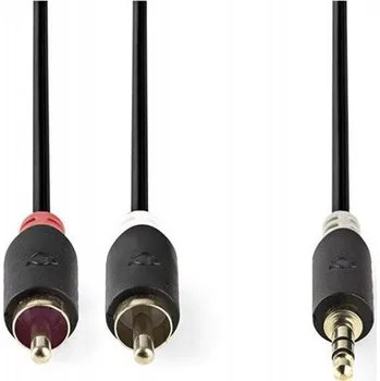 Audio kabel Kabel Jack 3,5 mm - 2x RCA (cinch) samec-samec 2 m Nedis