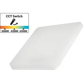 LED STROPNÍ SVÍTIDLO 33X33CM 30W 3200lm IP54 CCT 3000/4200/6500K HEDA HCP3014KTK