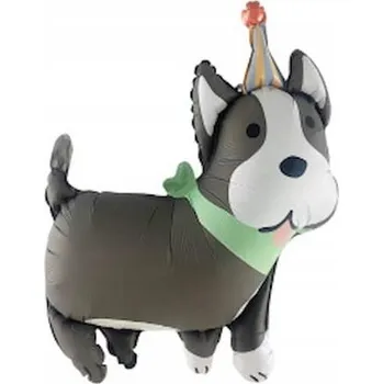 Balónek Fóliový balónek PES dekorace PES BULLDOG 1-99 narozeniny oslava VELKÝ 59x66