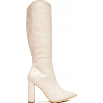 Dámské kozačky DeeZee dámské kozačky nad koleno na sloupkovém podpatku, velikost 39