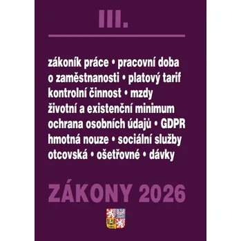 Zákony III/2026 - Zákoník práce, Pojištění, Sociální služby