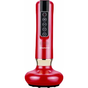 Masážní přístroj Humanas Masážní přístroj proti celulitidě DermaSmooth s funkcí čínského baňkování - červený