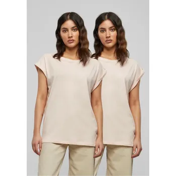 Pánská móda Pre-Pack Ladies Extended Shoulder Tee 2-Pack - pink M
