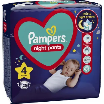 Plenkové kalhoty Plenkové Kalhotky Pampers Night Velikost 4 25 ks