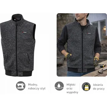 121. Bezrękávník Fleecová Pracovní Vesta Parkside XL56/58