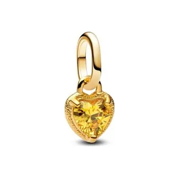 Přívěsek Visací minipřívěsek PANDORA Me Žluté srdce 763862C01