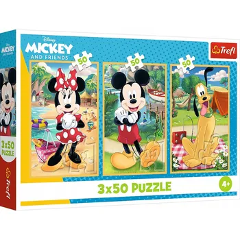 Puzzle Puzzle Trefl Mickey Mouse 3x50 dílků