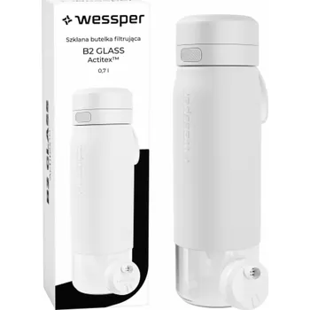 Láhev Wessper B2 GLASS filtrační láhev Actitex™ 700ml bílá (WES270-700-WH_K)