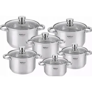 Hrnec Sada hrnců Hoffner nerezová ocel 12 ks.