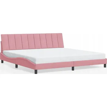 Postel Růžový Rám postele s čelem, 218 x 205 x 74,5 cm, pro matrace 200 x 200 cm