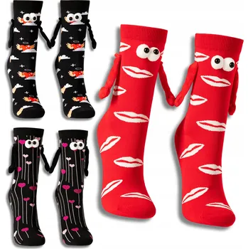 Dámské ponožky Valentýnské Ponožky dámské Ponožky Friendsy Magnetické 3 páry MORAJ 38-41