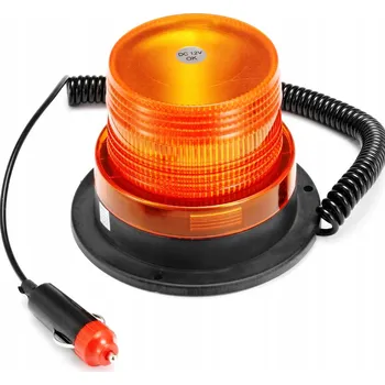 Maják VÝSTRAŽNÁ LED LAMPA NA MAGNET S VYPÍNAČEM, LED MAJÁK ORANŽOVÁ