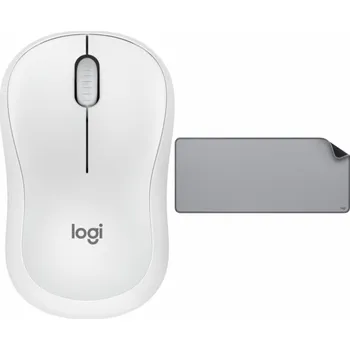 Myš Logitech M240 Silent Mouse bílá (910-007120) + řada Studio – STŘED ŠEDÁ (956-000052)