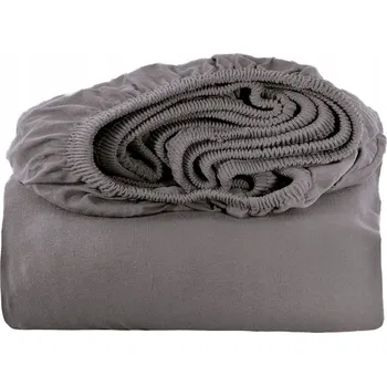 Prostěradlo PROSTĚRADLO JERSEY S GUMOU 140x200 + 25 CM BOKY - BARVA TMAVĚ ŠEDÁ