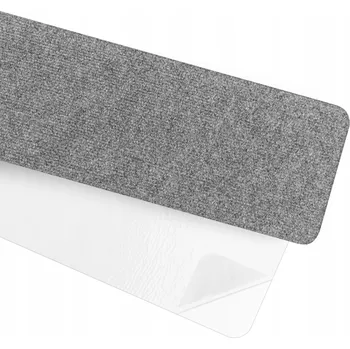 Nášlap na schod Schodový kobereček samolepicí, protiskluzový, rovný 76x20 cm, šedý, 15 ks