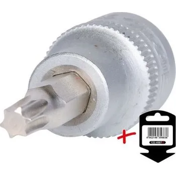 Gola hlavice KS Tools Nástrčný ořech s bitem 3/8", profil Torx, T27 Věšák 911.3872-E