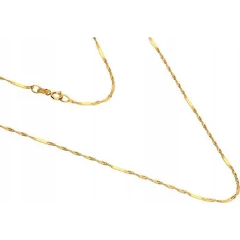 Řetízek Zlatý řetízek 585 SINGAPUR S PLÍŠKY 50 CM 1g