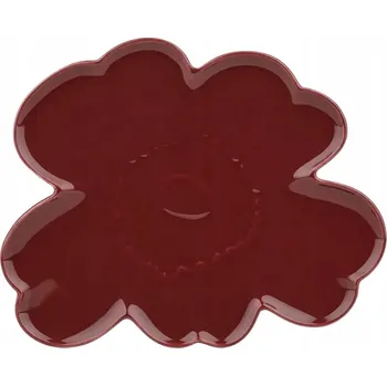 Talíř Servírovací talíř MARIMEKKO UNIKKO velký dekorativní bordó 32 cm