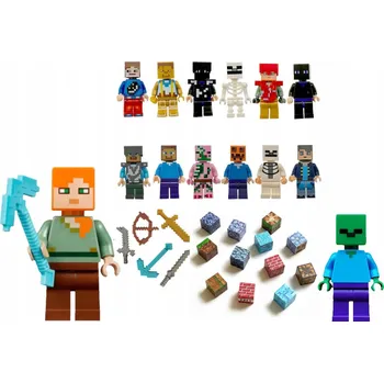 Figurka FIGURKY MINECRAFT sada 24 KUSŮ + DOPLŇKY DÁREK