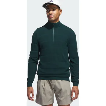 Pánský svetr ADIDAS Svetr Ultimate365 Tour Wind Knit Quarter-Zip 2XL ZELENÁ