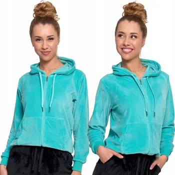 Dámská mikina Dámská sametová MIKINA Classic Smooth s kapucí na zip MORAJ L