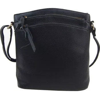 Kabelka INT. COMPANY Černá dámská crossbody kabelka se zlatými doplňky