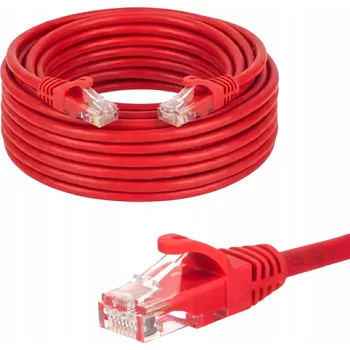 Síťový kabel Patch kabel RJ45, kat. 6 UTP, 5 m, Netrack, červený
