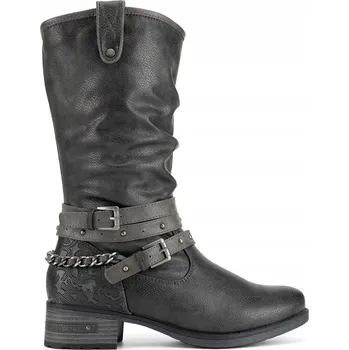 Dámské kozačky Mustang kozačky žena šedá 1229-605