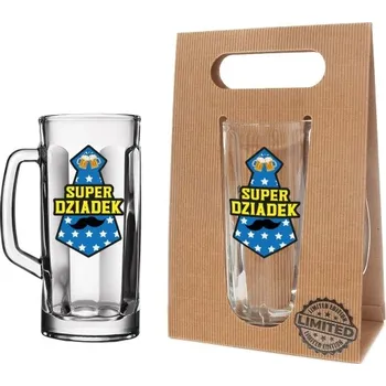 Sklenice Pivní Sklenice pro DĚDEČKA dárek ke DNI DĚDEČKA „Skvělý Děda“ 500 ml