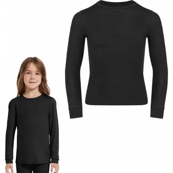 Chlapecká mikina Mikina dětská mikina WOOLCANO 100% MERINO TOP00947 černá