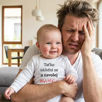 Kojenecký body NEW BABY Body s potiskem New Baby a zavolej Mamku! Vel. 62 (3-6m)