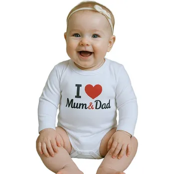 Kojenecký body NEW BABY Body s potiskem New Baby I love Mum and Dad vel. 56