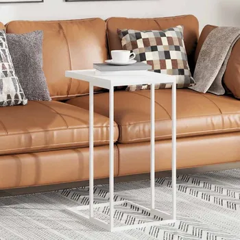 Konferenční stolek vidaXL Odkládací stolek 40 x 30 x 59 cm kompozitní dřevo [336130] Barva: Bílá