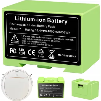 BATERIE AKUMULÁTOR PRO ROBOTICKÝ VYSAVAČ A MOP I7, 14.4V 4000MAH