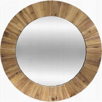 Zrcadlo Zrcadlo Atmosphera nástěnné kulaté rám dřevo 830 x 830 mm
