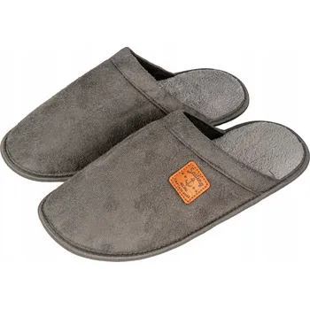 Pánské pantofle Pánské papuče bačkory šedé s nášivkou SAILING Captain Mike velikost 45