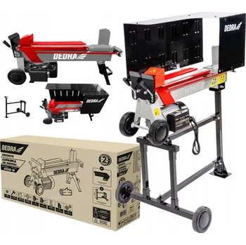 Štípačka na dřevo Štípačka na dřevo DEDRA 2000W 7T horizontální se stojanem a krytem, do 52 cm