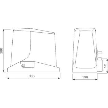 900KTUS11324KS TURBO S KIT pro posuvné brány do 1100kg, 24V