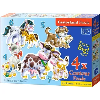 Puzzle Castorland 22dílné Puzzle Zvířata s dětmi