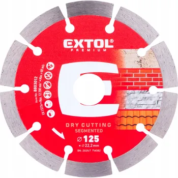 Řezný kotouč Diamantový Kotouč na řezání Betonu a dlažby za sucha, segmentový, 125 mm x 22,2 mm