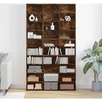 vidaXL Skříňka na CD 102 x 23 x 177,5 cm kompozitní dřevo [815090] Barva: kouřový dub