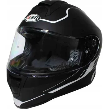 Helma na motorku Dětská moto helma VCAN H151 MATNÁ ČERNÁ ŠEDÁ, velikost YS 48