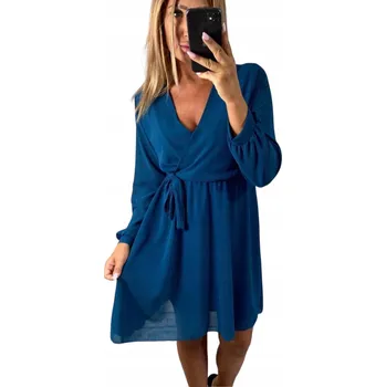 Dámské šaty V954 ELEGANTNÍ ŠATY MOŘSKÁ PERLA vel. 46 (3XL)