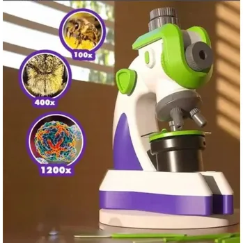 Mikroskop Bounn 2v1 fialový mikroskop + projektor