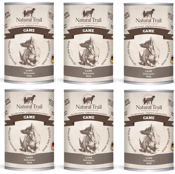 Krmivo pro psa NATURAL TRAIL Game 6x400g vlhké krmivo Zvěřina