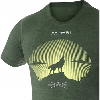 Brubeck SS12650A kulatý tričko s krátkým rukávem zelené velikosti XXL