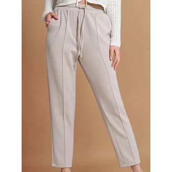 Dámské oblečení Sinsay - Nohavice s prešívaním - béžová - 137DX-02J - 137DX-02J-XL