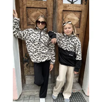 Dívčí mikina ANDY Boom Dívčí mikina Leo print tričko valencie: 128/134