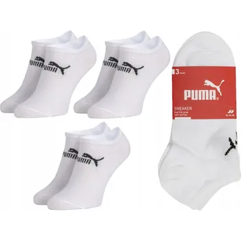Pánské ponožky Ponožky Puma kotníkové ponožky bavlněné bílé 43-46 3 ks