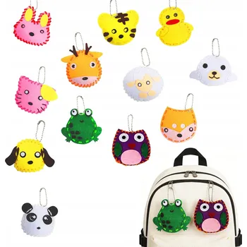 kreativní sada KREATIVNÍ SADA PRO ŠITÍ PRO DĚTI - VYŠÍVÁNÍ, TVORBA PŘÍVĚSKŮ, 12 DÍLŮ